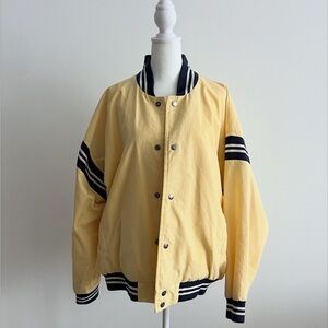 Vintage buttercream Varsity Jacket